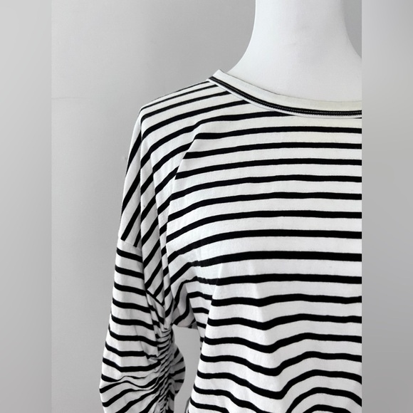 A.L.C. Madison Striped Long Sleeve Crop Top medium - Picture 3 of 12